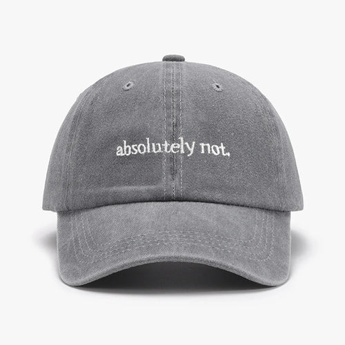 Absolutely Not Embroidery Hat