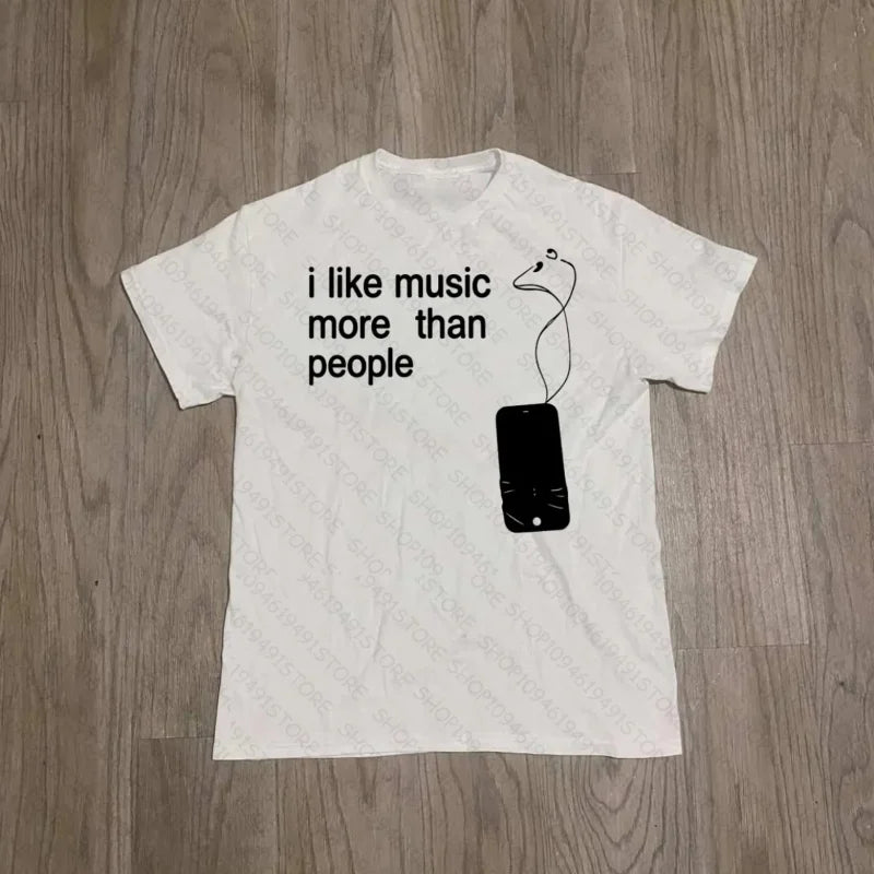 I Like Music More Than People Tee