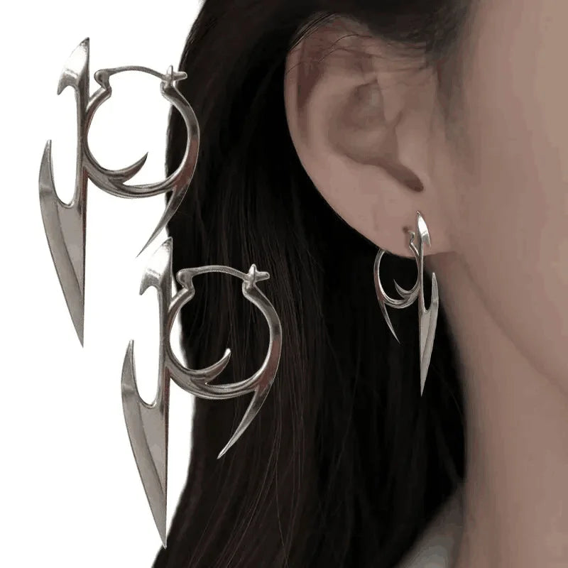 Chrome Hoop Earrings