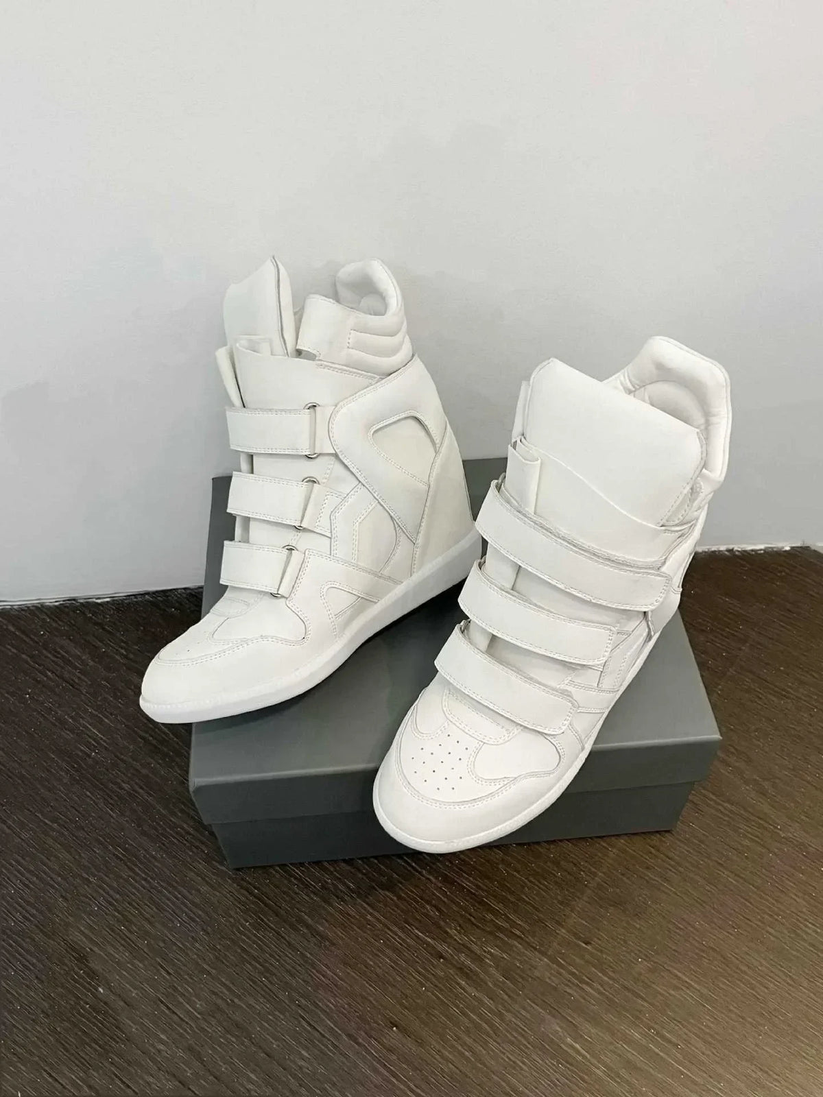 Genuine Leather Marant Wedge Heel Sneakers