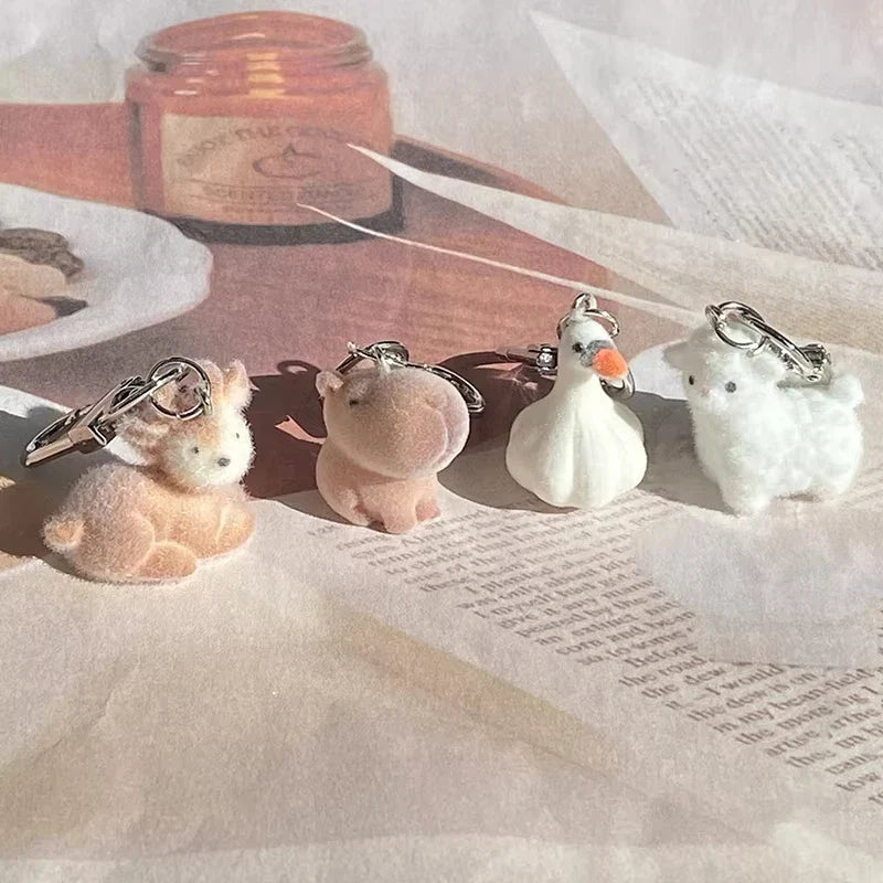 Fluffy Pig Keychain