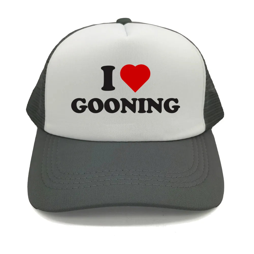 I Love Gooning Baseball Caps