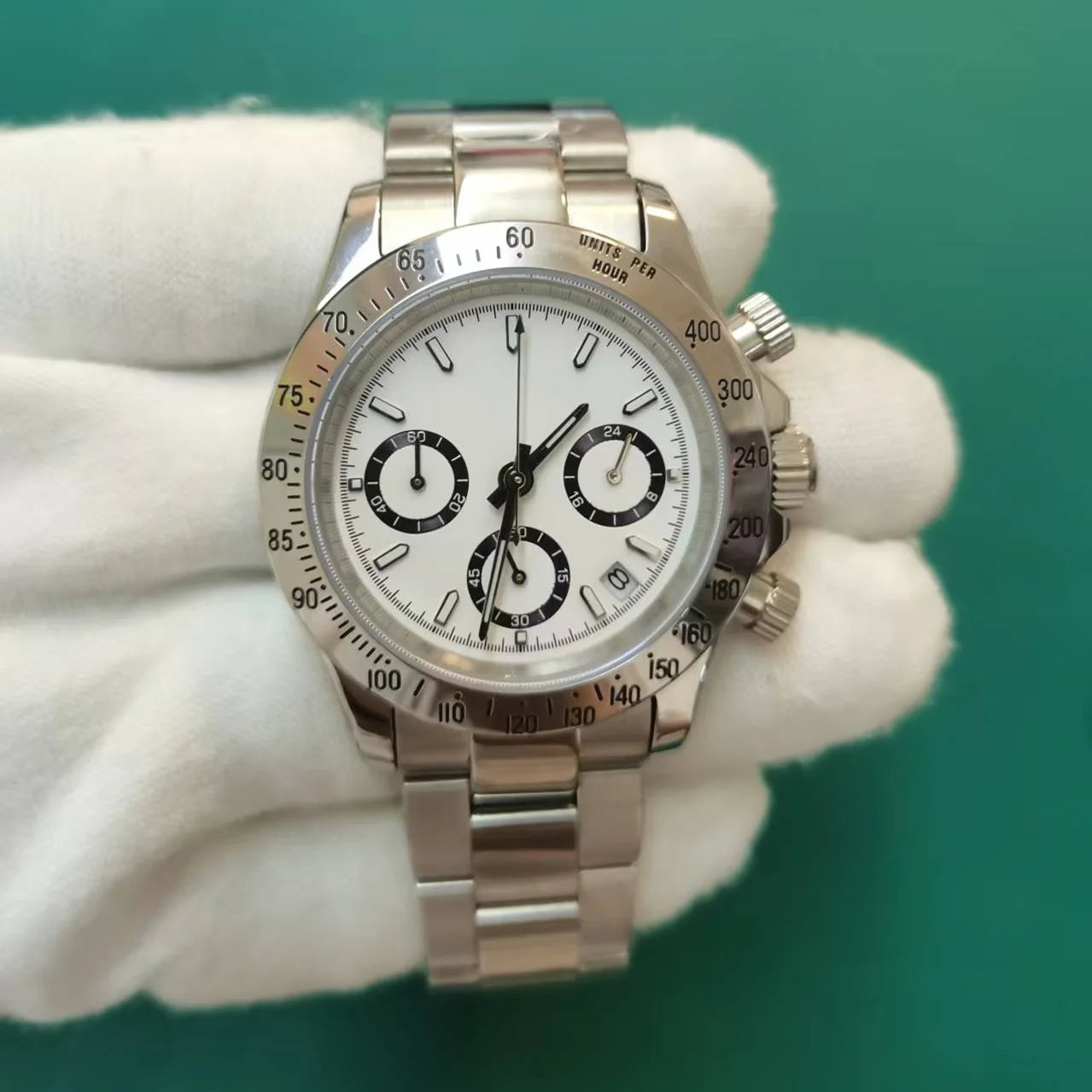 High Quality Stainless Steel Brandless Daytona Chronograph 50M Waterproof Watch