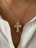 CZ Diamond Cross Chain