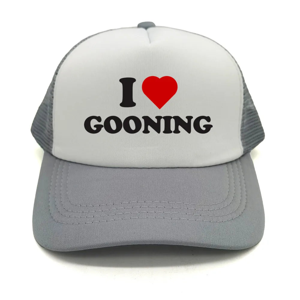 I Love Gooning Baseball Caps