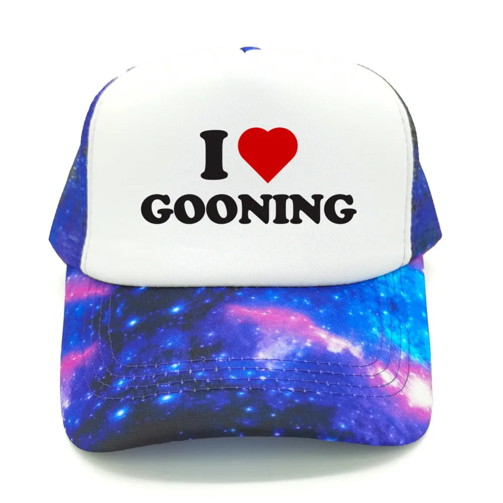 I Love Gooning Baseball Caps