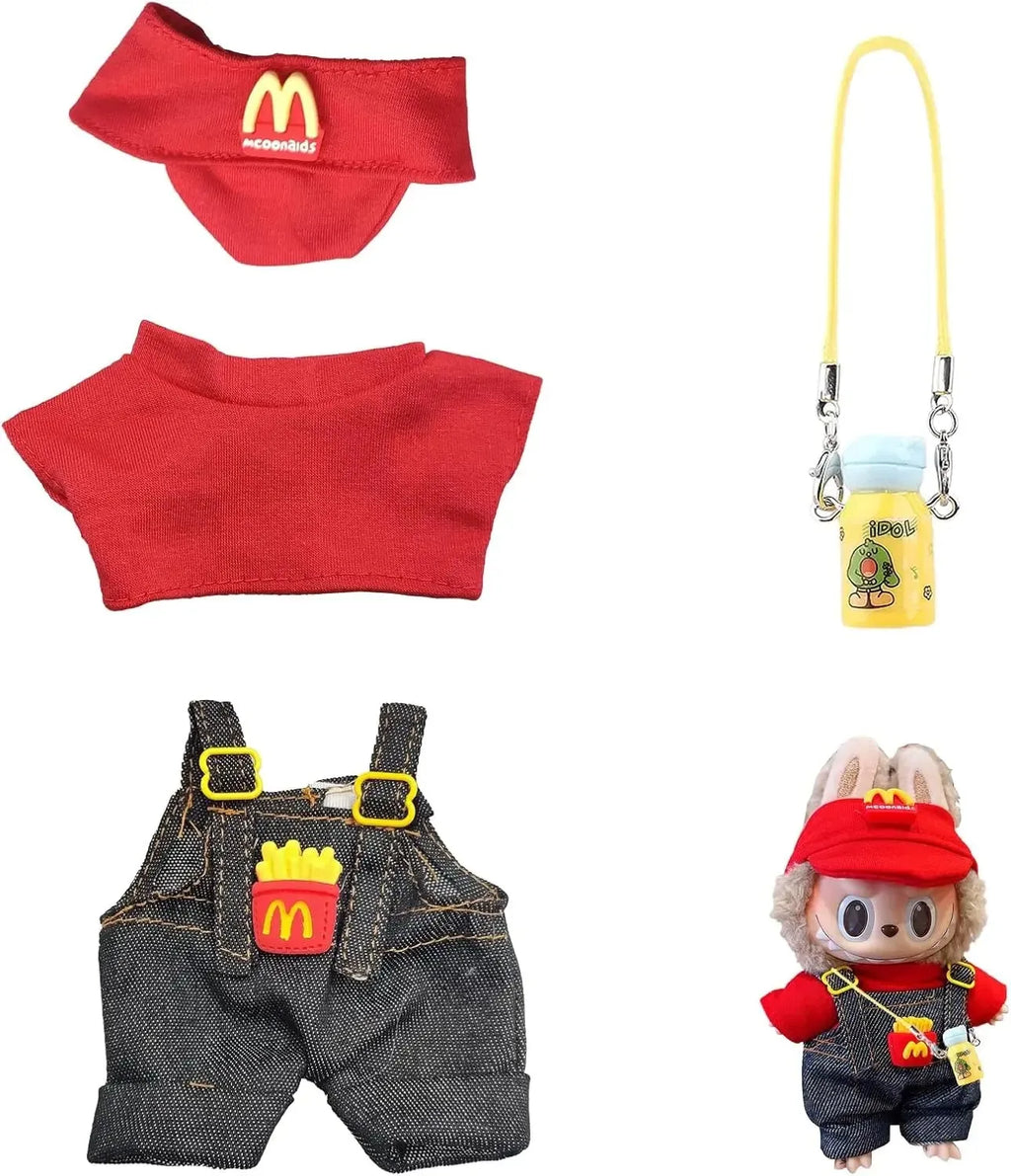 17sm LABUBU McDonalds Uniform (Dolls Not Included)