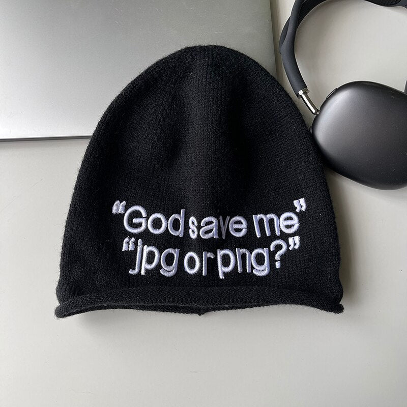 "God Save Me jpg or png?" Beanie