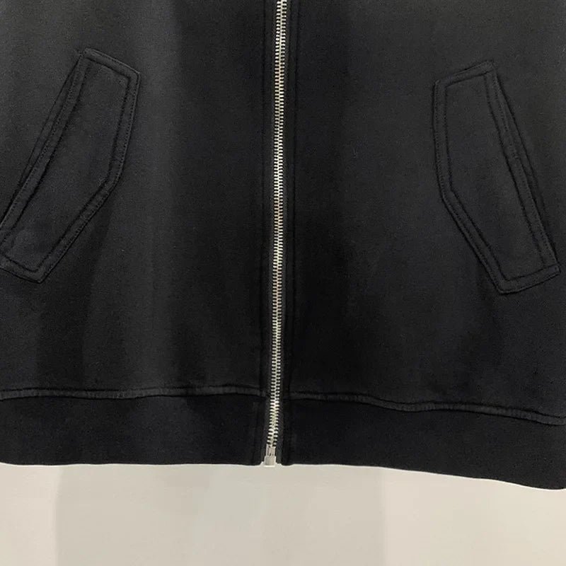 Gradient Black Zip Up Hoodie