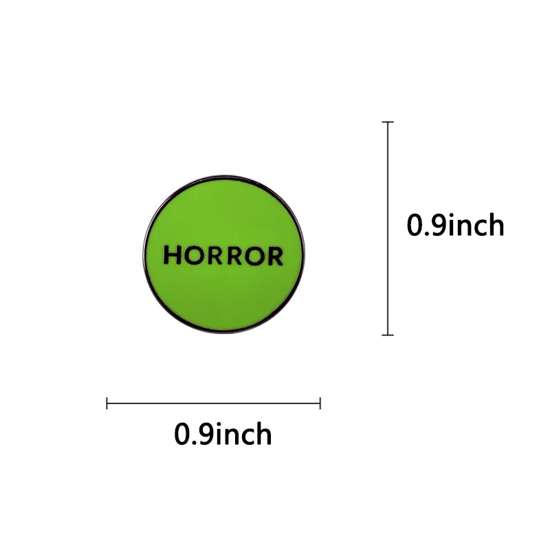 Horror Green Enamel Pin
