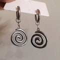 Stainless Steel Spiral Earrings