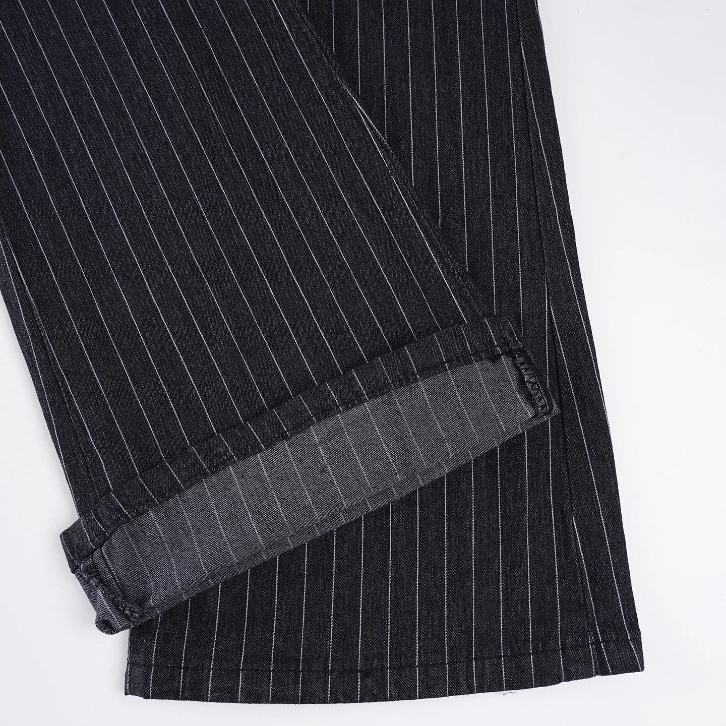 Pin Stripe Y2k Low Rise Boot Cut Jeans