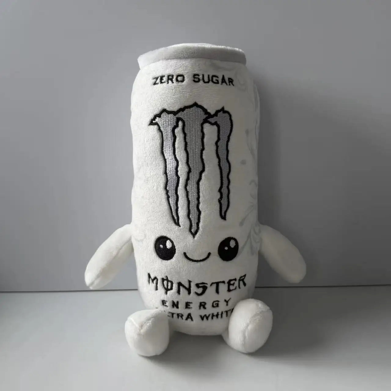 White Monster Energy Drink Stuffed Doll
