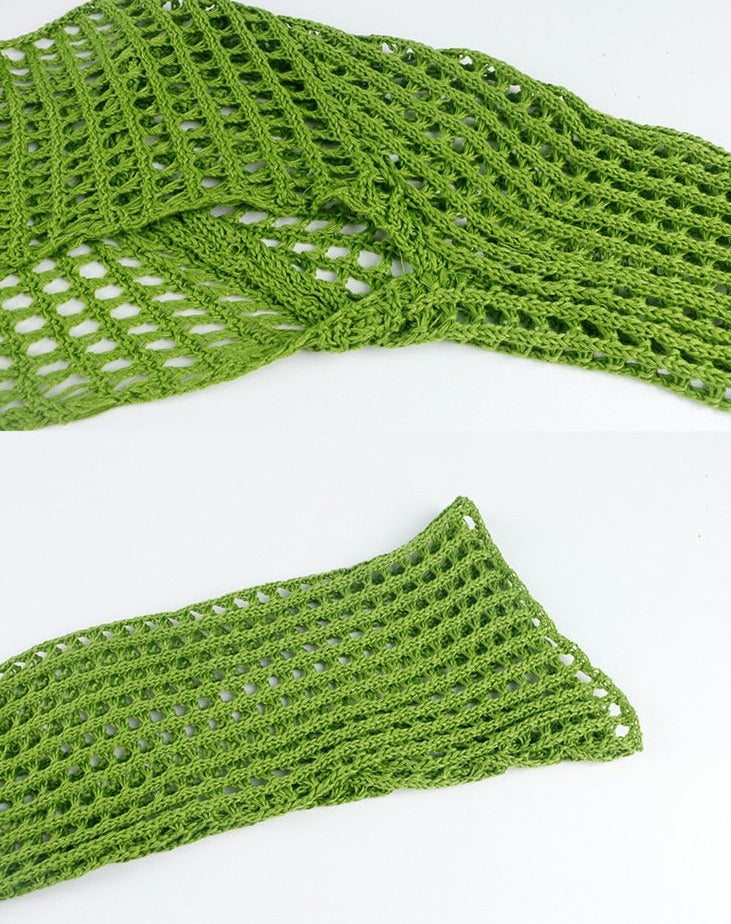 Knitted FIsherman Mesh Sleeves