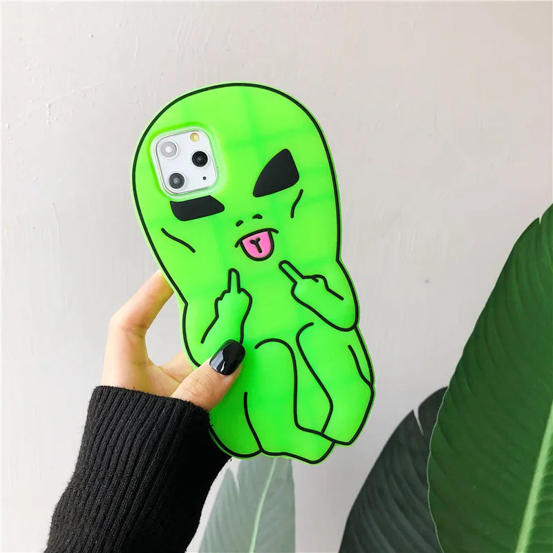 Alien FU iPhone Case