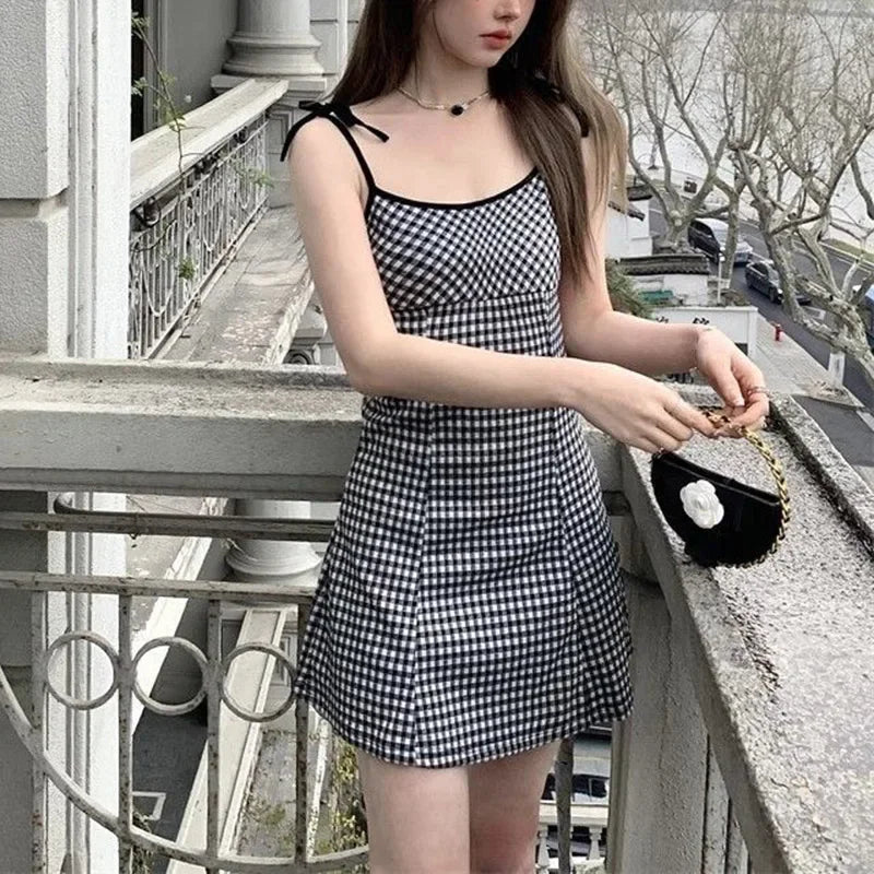 Gingham Plaid Slip Dress