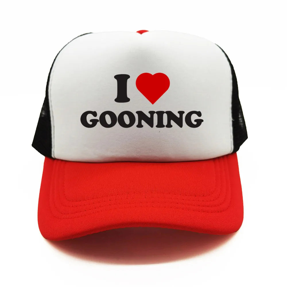 I Love Gooning Baseball Caps