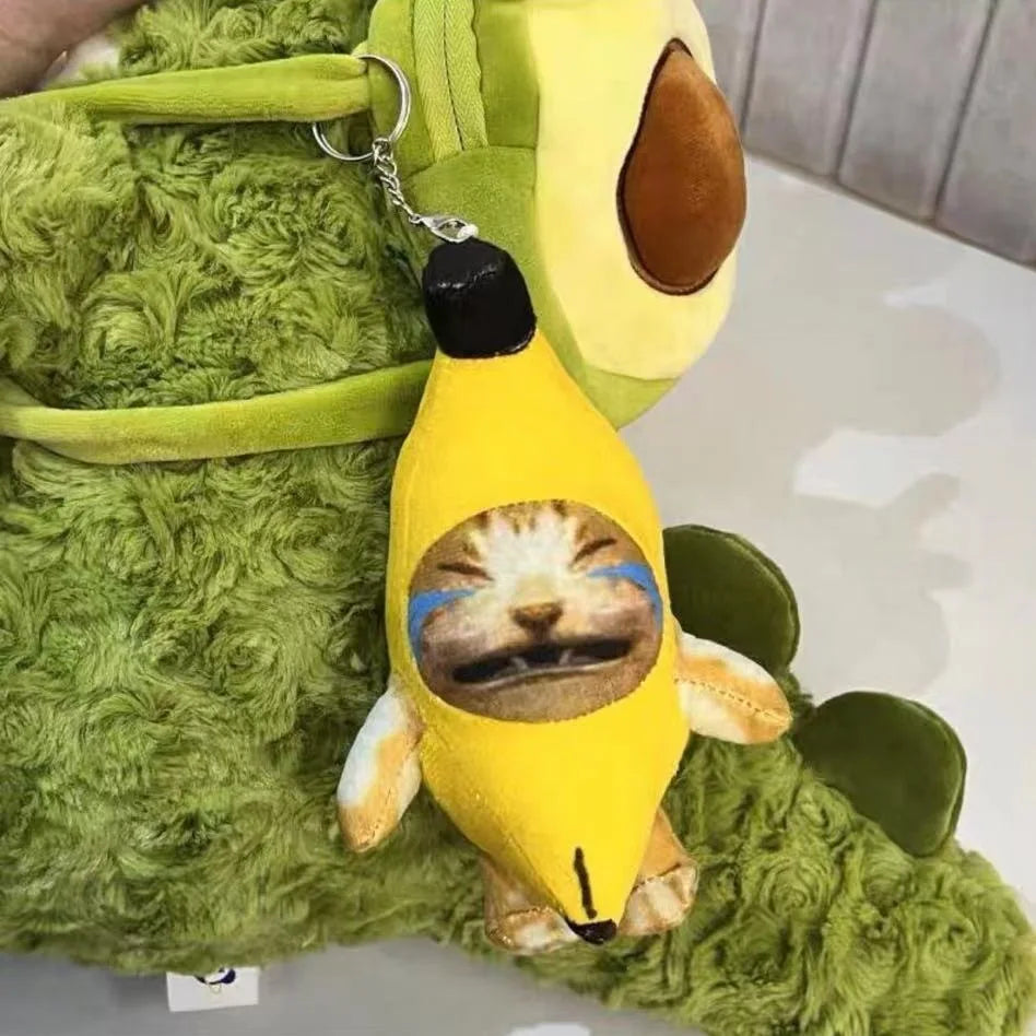 Banana Cat Doll Keychain
