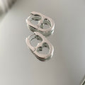 Double Heart Bottle Cap Earrings
