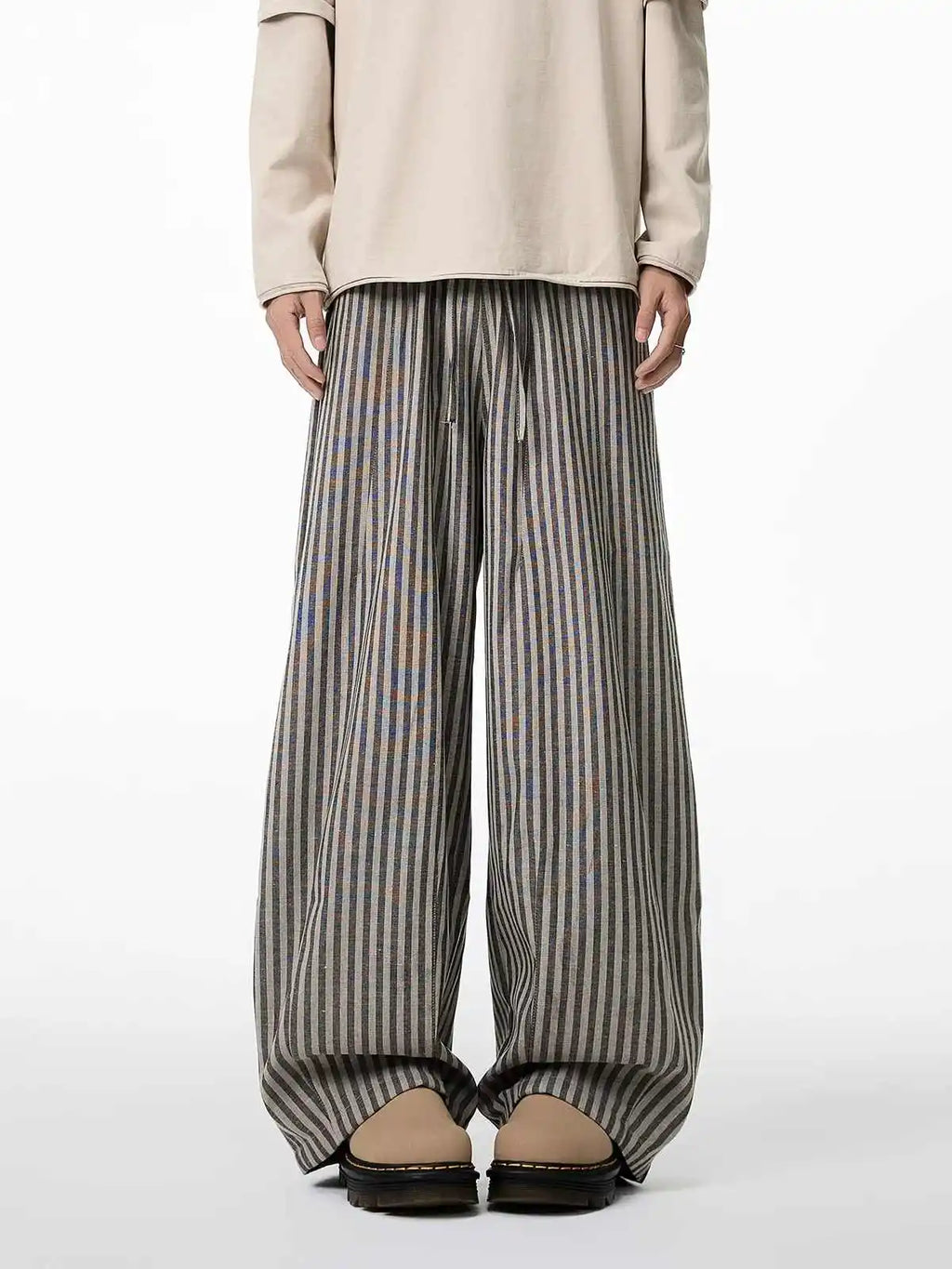 Japanese Striped Baggy Long Pants