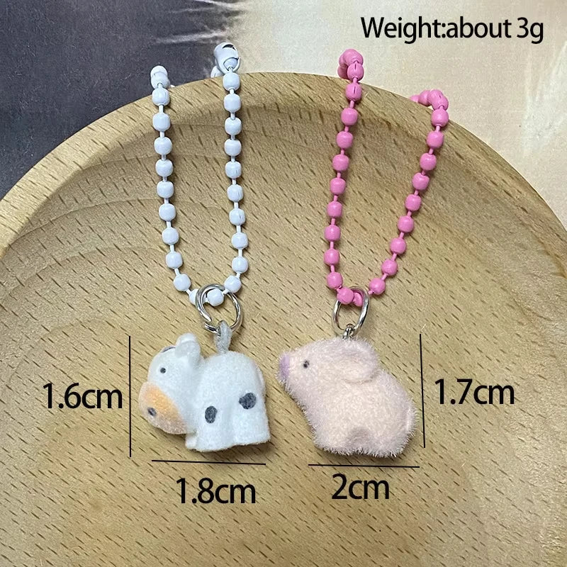 Fluffy Pig Keychain