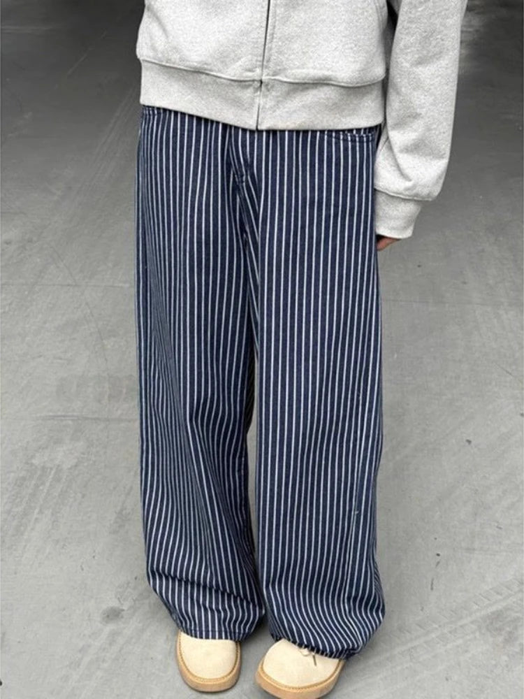 Vintage Blue Striped Jeans