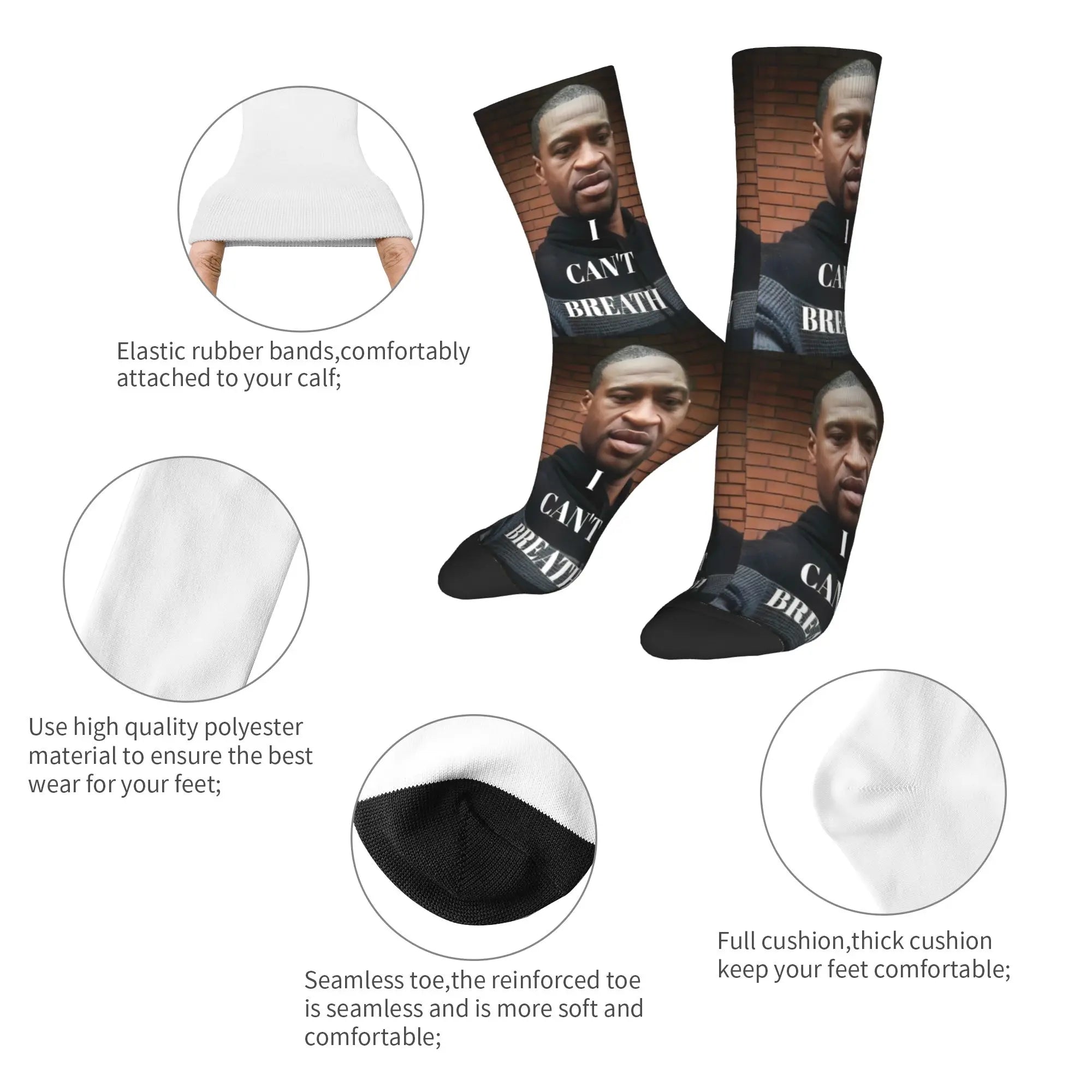 I Cant Breathe Socks