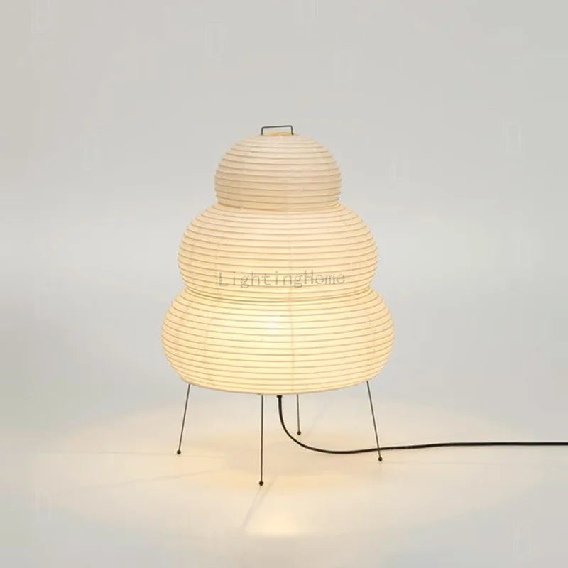 Japanese Akari Wabi-sabi Rice Paper Table Lamp