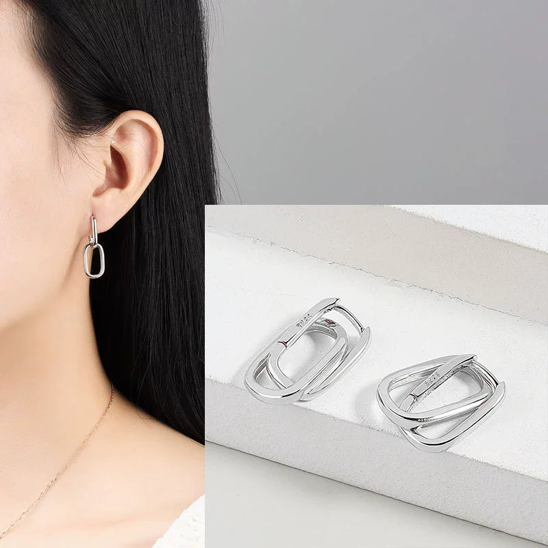 925 Sterling Silver Star Moon Earrings