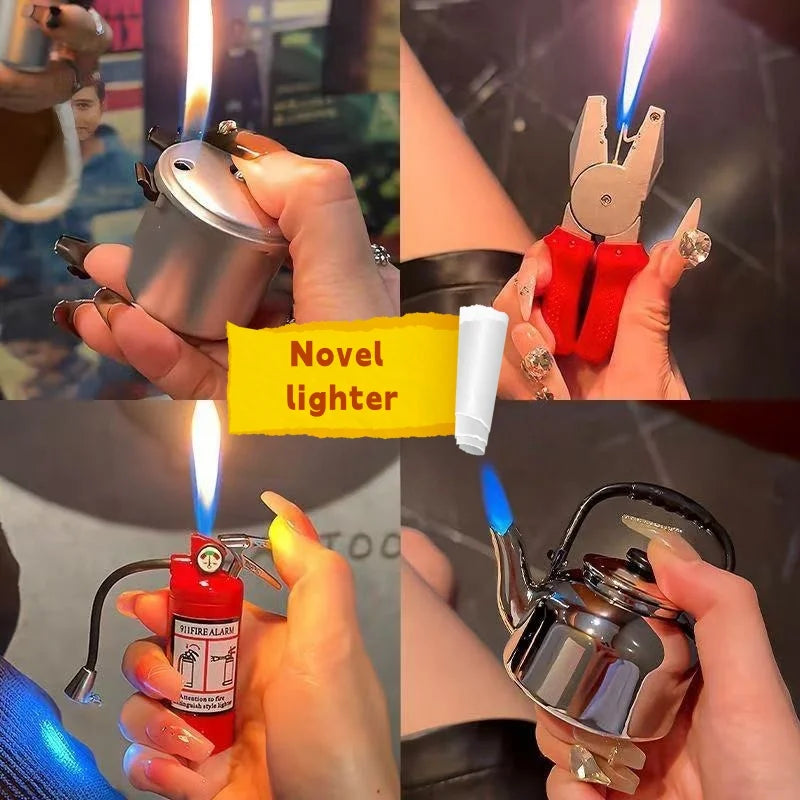 Unique Lighters Collection: Creative Personalized Butane Gas Lighters Special Gifts for Friends