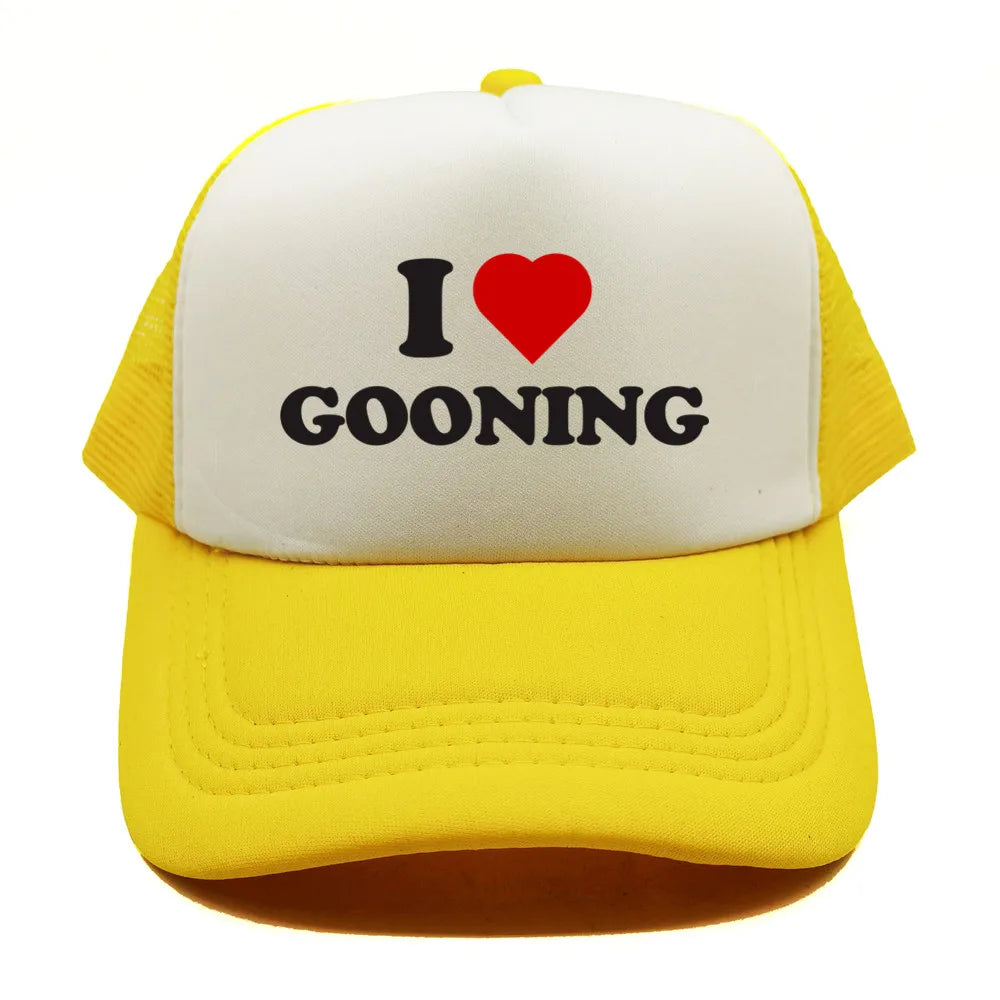 I Love Gooning Baseball Caps