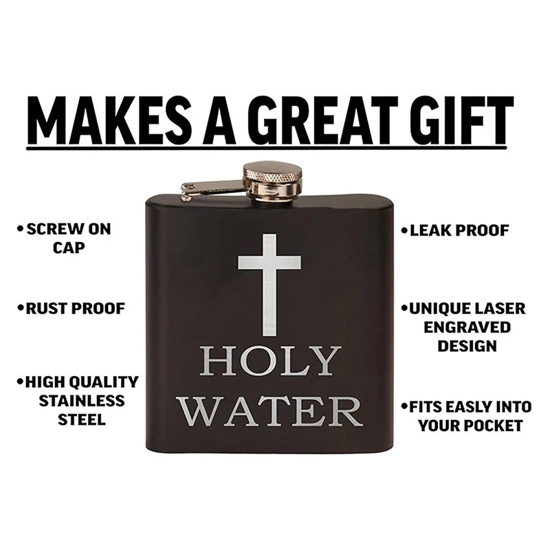 Holy Water Stainless Steel Hip Flask