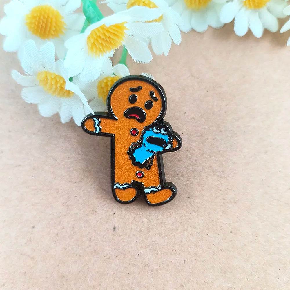 Gingerbread Man Cookie Monster Pin