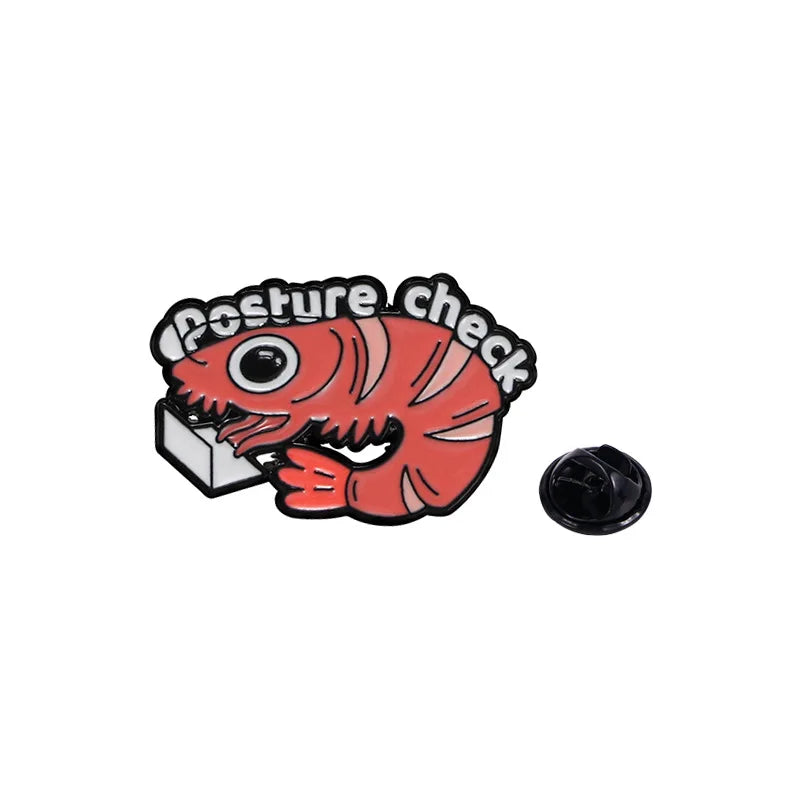 Posture Check Enamel Pin