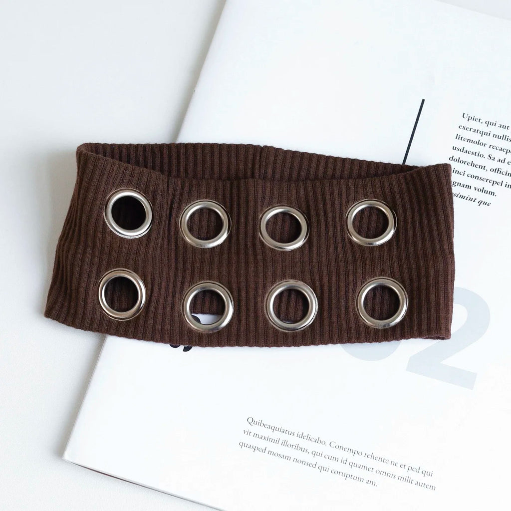 Hollowed Out Eyelets Wide Headband