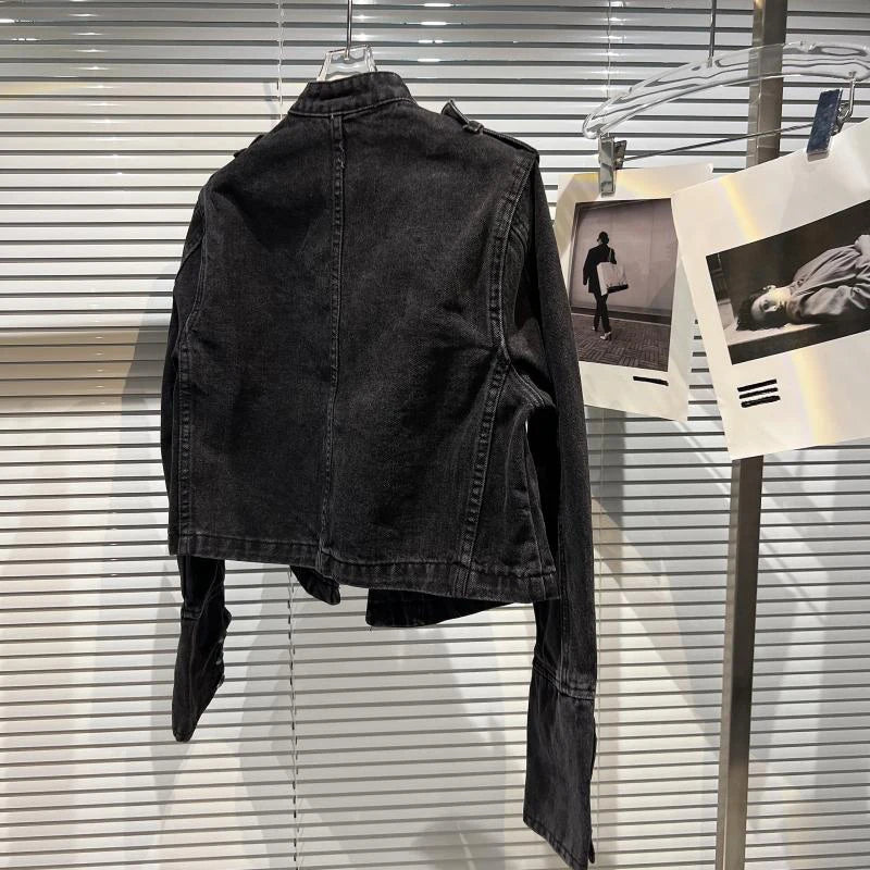 Military Band Denim Jacket