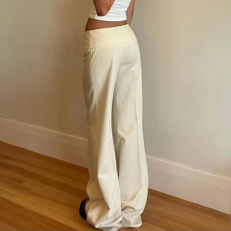 Y2K Khaki Wide Leg Trousers