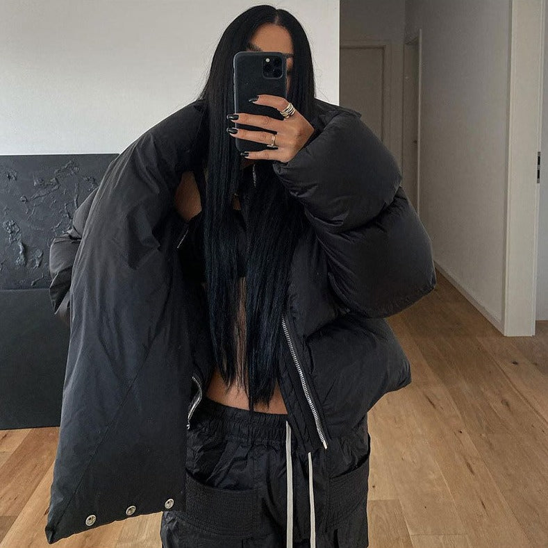 Turtleneck Down Jacket & Down Scarf