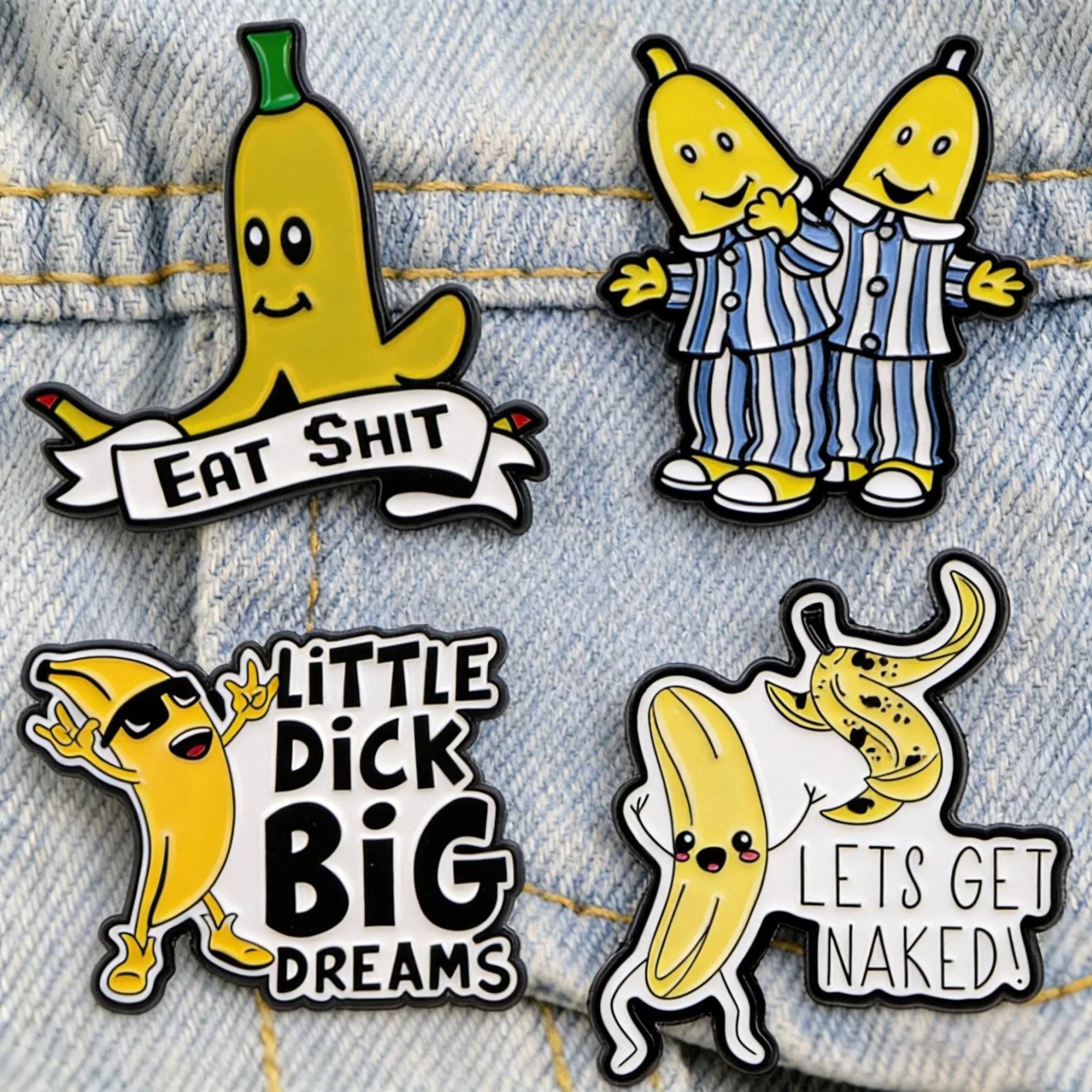 Banana Enamel Pins