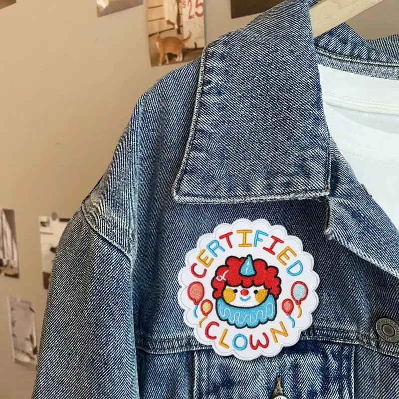 Certified Clown Embroidered Iron On Sew On Patch
