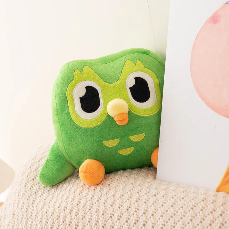 30cm Green Duolingo Owl Plushie Pillow