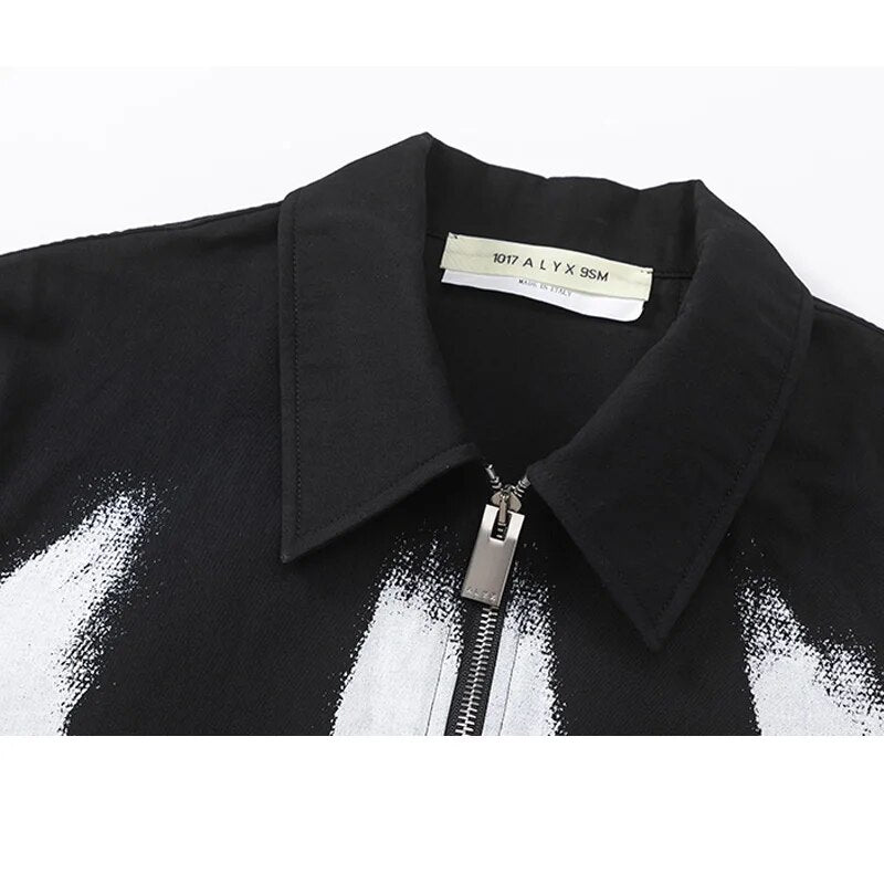 Oversized Zip Up Bowling Shirt