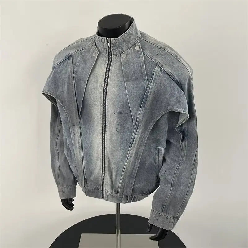 Distressed Dirty Denim Jacket