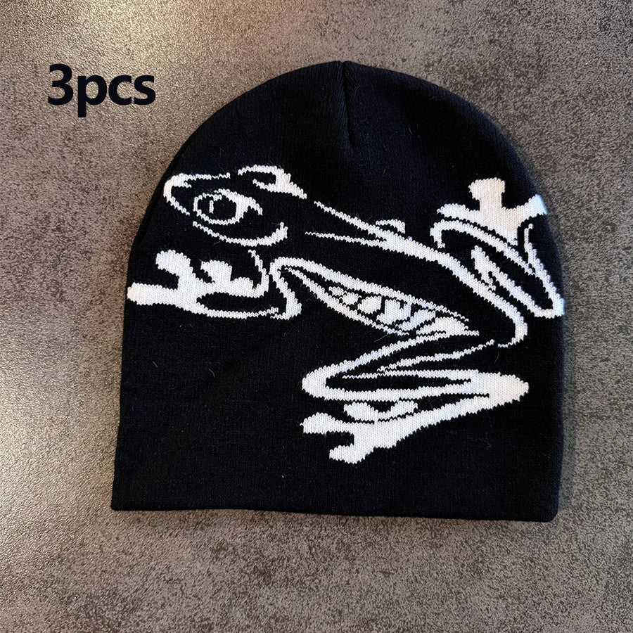 Tree Frog Knitted Beanie