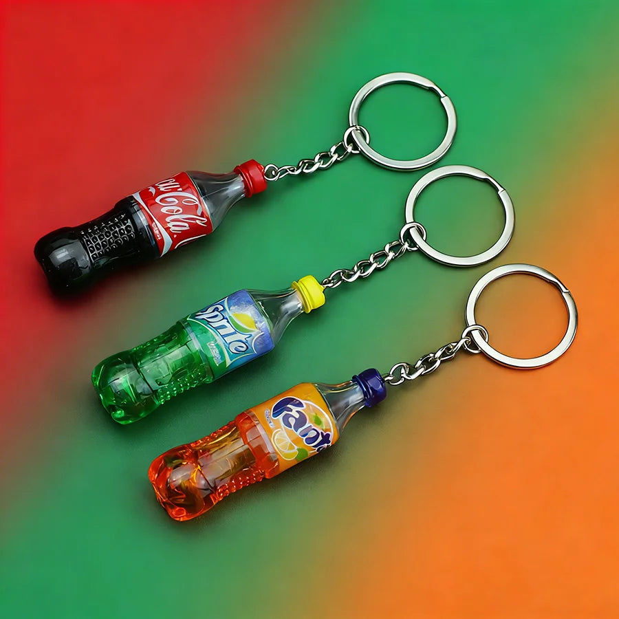Coke Sprite Fanta Keychain