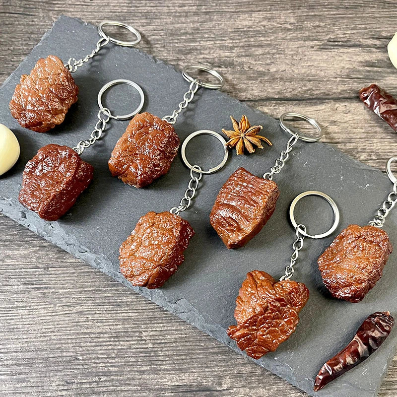 Steak Beef Keychain