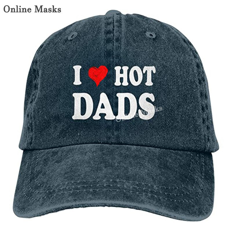 I Love Hot Dads Hat