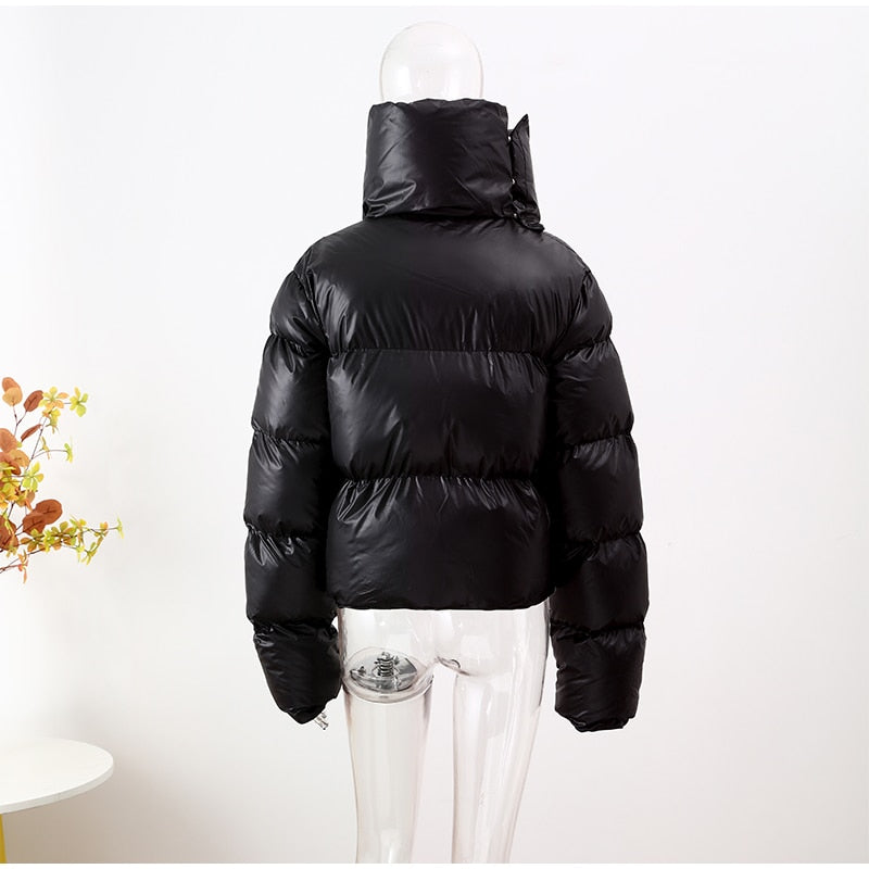 Turtleneck Down Jacket & Down Scarf