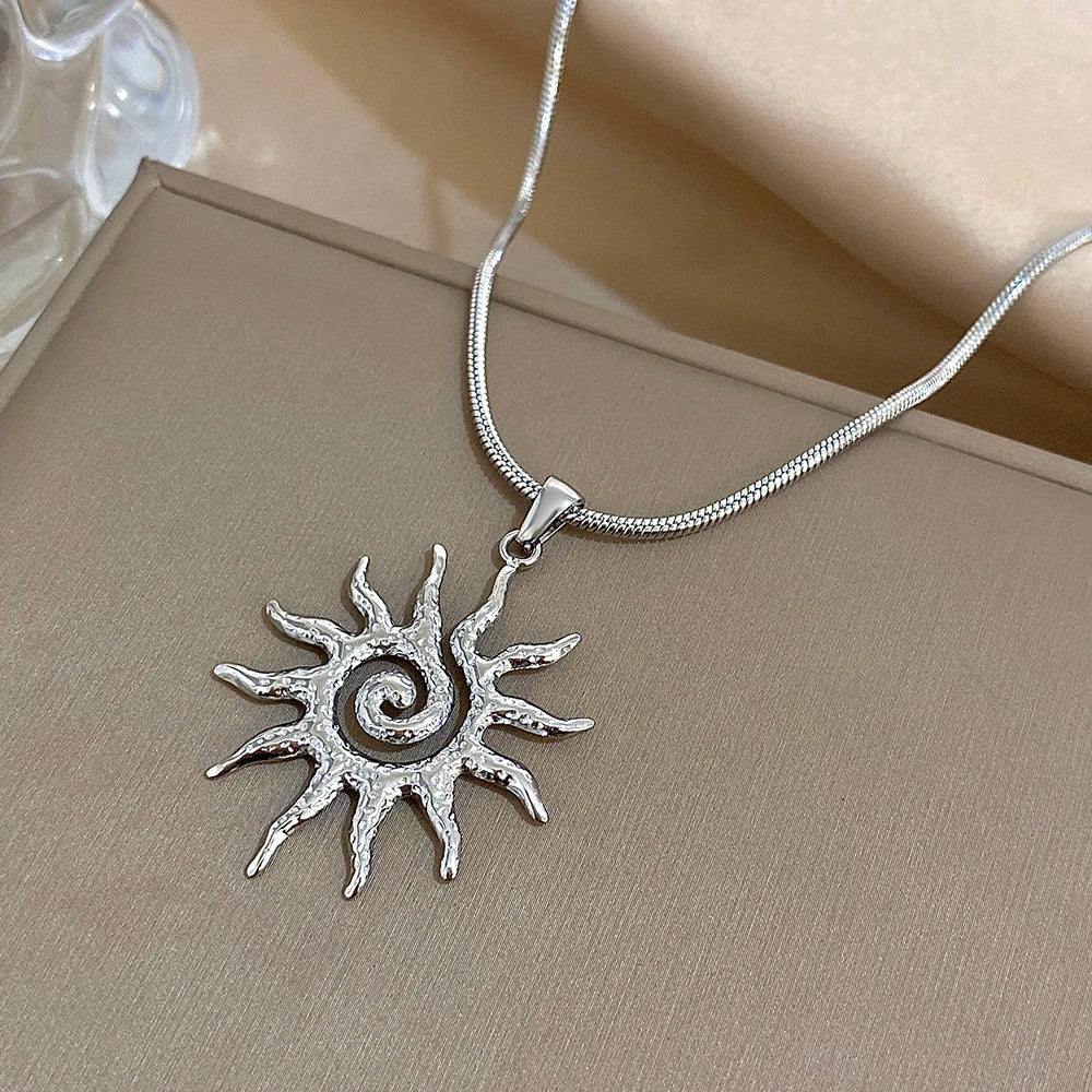 Spiral Sun Necklace
