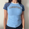 Argentina Embroidered Short Sleeve Tee